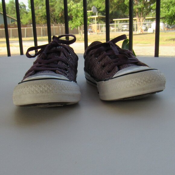 Converse Chuck Taylor All Star Low Top Tweed Cloth Purple Madison Sneakers - Picture 2 of 9